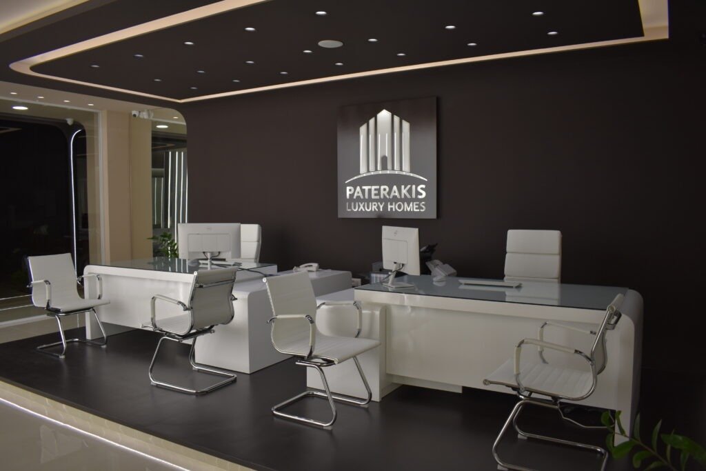 Paterakis Luxury Homes front desk office Kolymvari