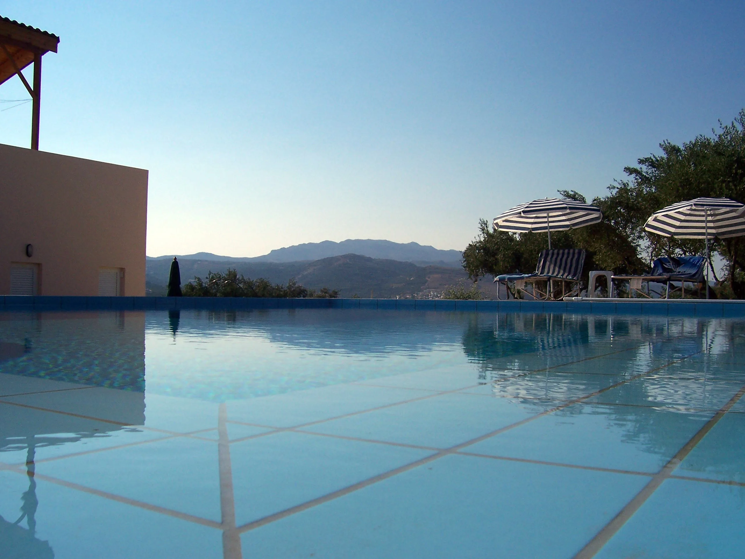 Private pool at Olive Grove house in Mouri