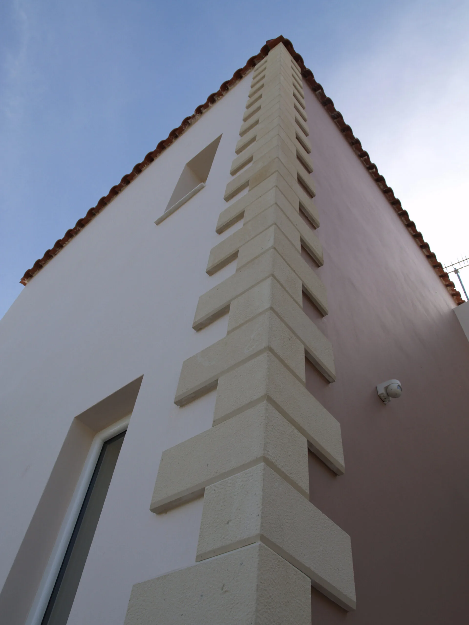 Architectural details of traditional Spilia village house exterior